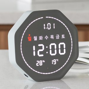 플라이토 와이파이 필링 폴리곤 인테리어 LED 탁상시계 18cm / 포토사은품