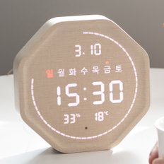 와이파이 필링 폴리곤 인테리어 LED 탁상시계 18cm / 포토사은품