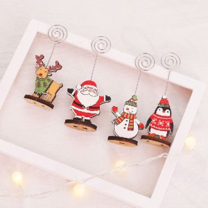 에버율 크리스마스 메모꽂이 카드 명함홀더 장식 파티용품