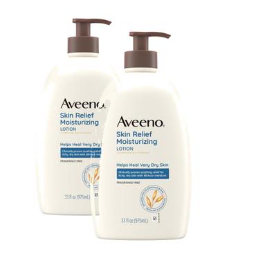 아비노 [해외직구] Aveeno 아비노 스킨 릴리프 모이스처라이징 로션 무향 975ml 2팩