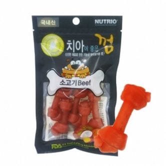 제이큐 강아지 치아 덴탈 소고기 개껌 영양 애견 간식 80g X ( 2매입 )