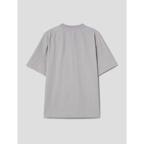 포켓패치 라운드넥 오버핏 티셔츠  라이트 그레이 (GC3342T022)
