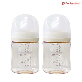 더블하트 모유실감 3세대 PPSU 오후의베이지 160ml 노꼭지 트윈팩