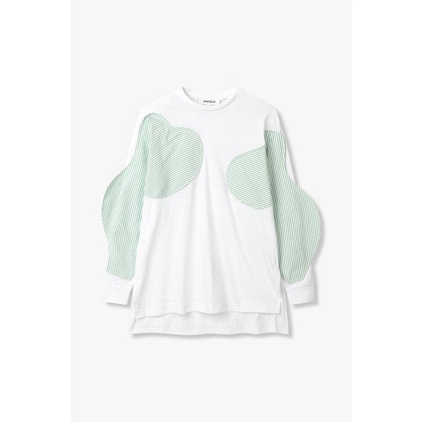 아플리케 롱 슬리브 티셔츠 EN15108006000