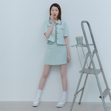 케네스레이디 더블잇 라인배색 스커트 (장다아 착용) EWSKOF4400
