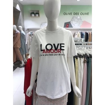 올리브데올리브 레터링 반팔 티셔츠 (OW9ME309)