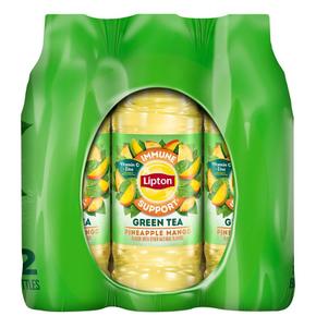 [해외직구] Lipton 립톤 파인애플 망고 그린티 음료 보틀 500ml 12입