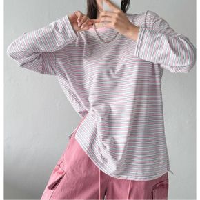 메리단가라 라운드박스트임 긴팔롱티셔츠 봄데일리 빅사이즈 루즈핏 면캐주얼_P416922733