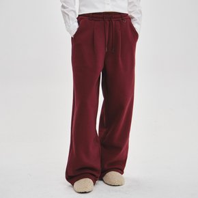 WOMAN 원 턱 기모 스웻 팬츠 [BURGUNDY] / GF8LPT517
