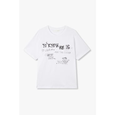 GCUT [지컷25S/S]두들 그래픽 포인트 티셔츠(7215240410)