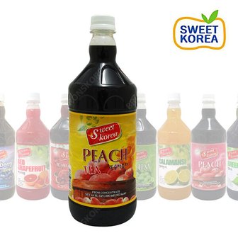  스위트코리아 복숭아홍차 1000ml X 12개(1박스) 피치 티 액상 과일음료