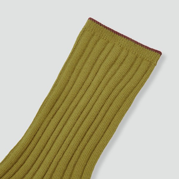 여 코튼 골지 장목 양말 1족 J145203007047