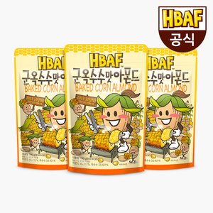 HBAF [본사직영] 바프 군옥수수맛 아몬드 190g_3봉 세트