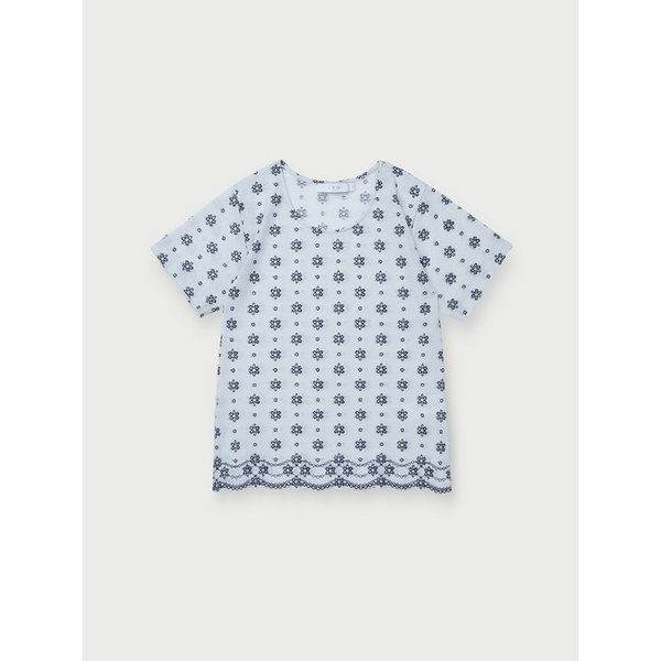 IMARA 플로럴 자카드 티셔츠 IOTAM26110WHP