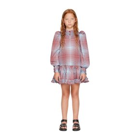 찰스제프리러버보이 SSENSE 익스클루시브 키즈 블루 & 레드 드레스 CJLAW22CSFD BLURRY TARTAN