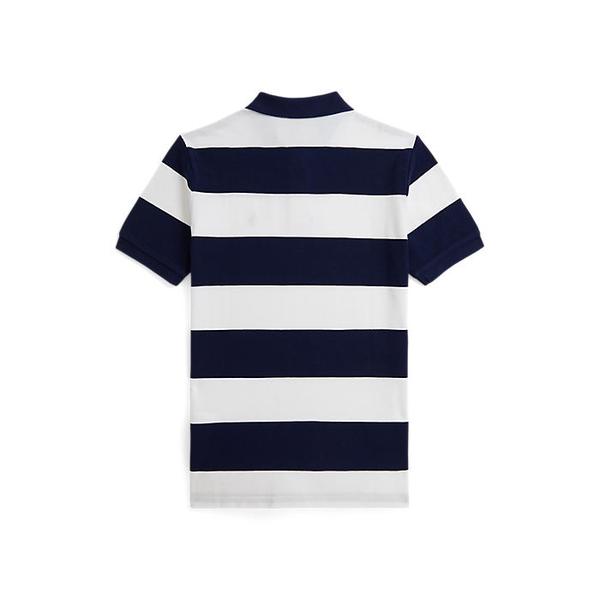 폴로 키즈 남아 8-18세 스트라이프 코튼 메시 폴로 셔츠(CWPOKNIY8021658410)