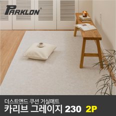 [11월 매트클리너사은품증정]2P 더스트앤드 쿠션 거실매트 카리브그레이지 230 (230x140x0.55cm)