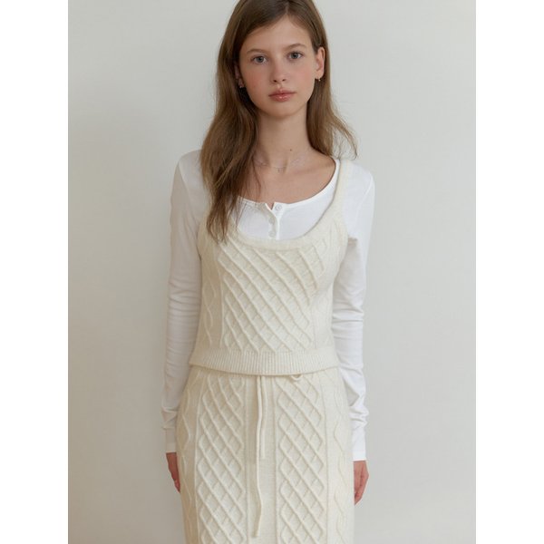 [리퍼브] Violet knit sleeveless (ivory)