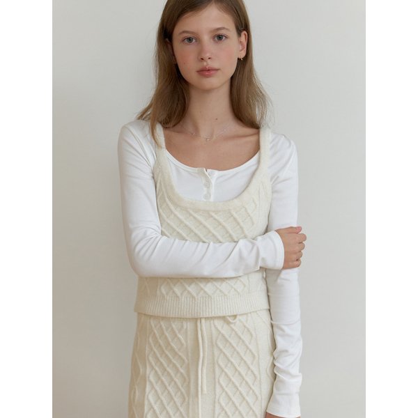[리퍼브] Violet knit sleeveless (ivory)