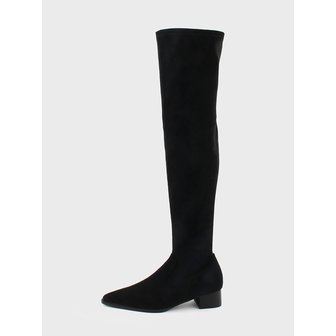 무드나잇 [리퍼브][255][Suede-Black] HARPER Knee high boots