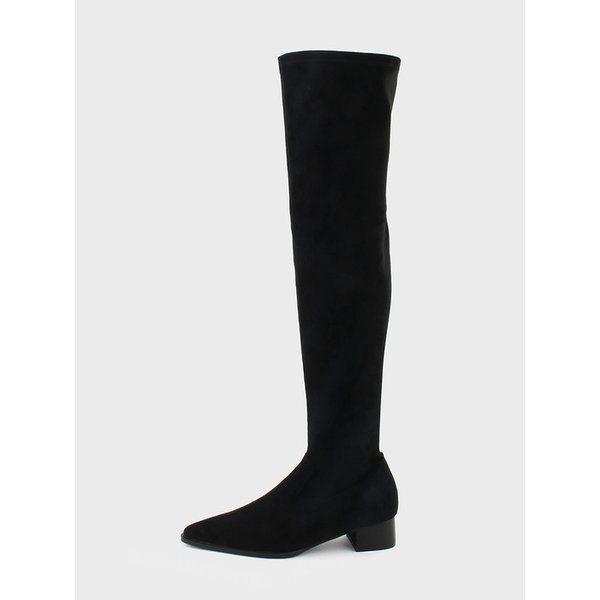 [리퍼브][255][Suede-Black] HARPER Knee high boots