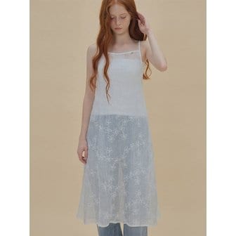 트위 포잇 플라워 시스루 레이어드 원피스