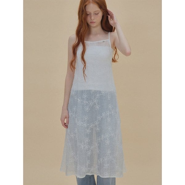 포잇 플라워 시스루 레이어드 원피스