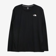 노스페이스티셔츠 UQC NI7TN50G 피케 로고 긴팔티 JET BLACK