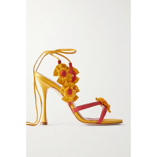 팔리쏘트 가죽 트리밍 아플리케 그로스그레인 새틴 샌들 46376663162925899