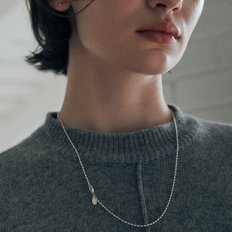 [925 silver] Un.silver.101 / mini rizi necklace (long ver.) (11090)
