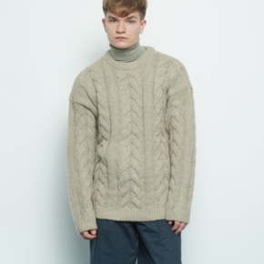 M330 wool twister knit grey