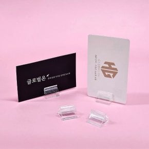 투명 삼각 메모 명함 카드 가격표 홀더 클립 꽂이