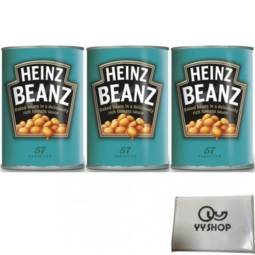  하인즈 (HEINZ) 베이크드 빈즈 415g x 캔 3개+오리지널 포켓 티슈 포함