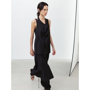 Draped Halter Top_Black