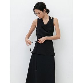 Draped Halter Top_Black