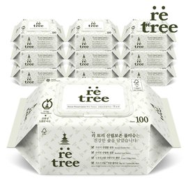 Reetree 리트리 4겹원단 물티슈 캡형 100매 x 10팩