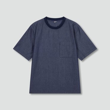 JAJU 25 S/S  남 해지 데님 반팔 티셔츠  J115201312