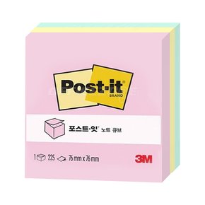 3M 포스트잇 파스텔큐브 CT-33 225매(76x76mm)