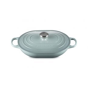 Creuset) 31 cm IH 르 크루제(Le 주물 법랑 냄비 시그니처 오블롱 말미트 시솔트 가스 오븐