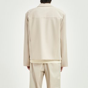 남성 3버튼 테일러 카라 싱글자켓 L BEIGE