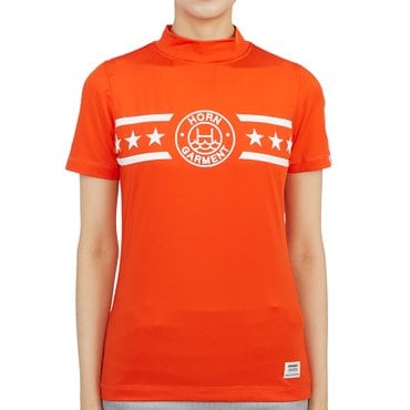 혼가먼트 골프웨어 모크넥 여성 반팔티셔츠 HCW 2A AA02 ORANGE
