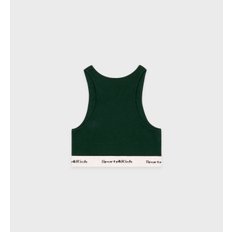 공식온라인 Serif Logo Ribbed Cropped Tank 여성용크롭 탱크 ,브라탑 SRB4TP012GN