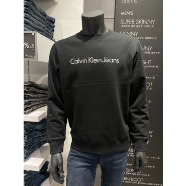 Calvin Klein Jeans CK진 남여공용 기본로고 기모 맨투맨티셔츠(J319917-BEH)