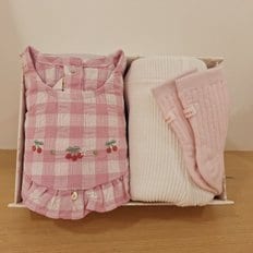 [25S/S신상품]PK)빅플라워체크상하복&베이직골지단말세트(35113-610-06*35114-810-02)