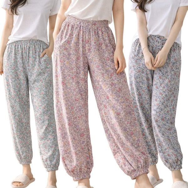 에어쿨 인견 9부팬츠 여성 밴딩 시보리 쿨팬츠 여름 홈웨어 빅사이즈