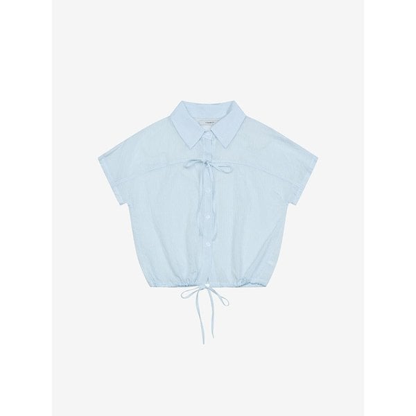 시스루 리본 스트링 반팔 셔츠 (VKBAG2468)