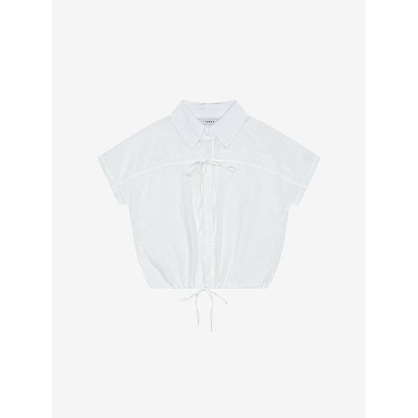 시스루 리본 스트링 반팔 셔츠 (VKBAG2468)