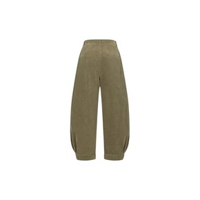 아모멘토 26FW Velvet Shirring Pants, Khaki