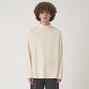 BASIC HALF HIGHNECK T SHIRT_IVORY