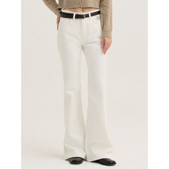 WAAR W1100 BOOTCUT DENIM PANTS_WHITE [기모][숏기장 추가]